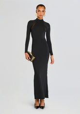 Krystal Maxi Dress with Mesh Paneling