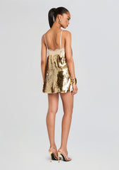 Olive Sequin Lace Dress
