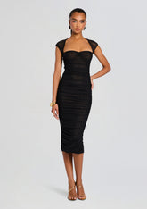 Kylie Mesh Midi Dress