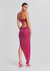 Topaz Glass Beaded Dress