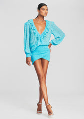 Lennon Embellished Silk Chiffon Dress