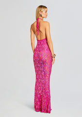 Massie Sequin Crochet Dress