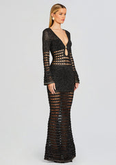 Elvana Knit Crochet Dress