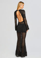 Elvana Knit Crochet Dress
