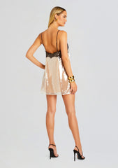 Olive Sequin Lace Dress