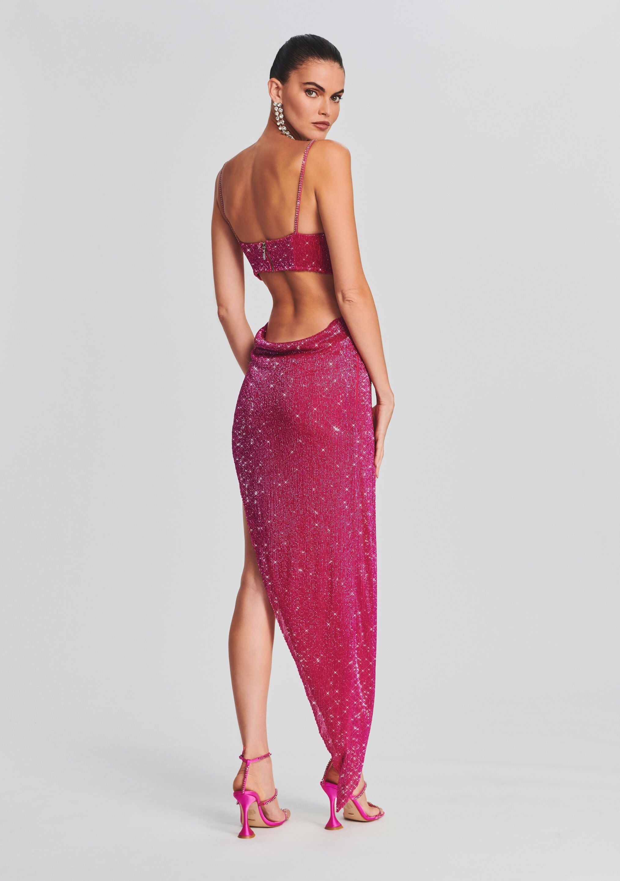 Topaz Glass Beaded Dress